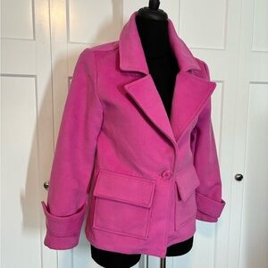 Boston Proper XS hot Pink Blazer Jacket Wool